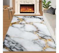 YXQAIED Rug - Marble Home Decor & Gifts, 60x90cm Area Rug, Gray Marble Rugs for Living Room, Nordic Gray Washable Rugs for Bedroom, Indoor Carpet, Soft & Non slip