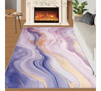 YXQAIED Rug - Marble Home Decor & Gifts, 70x140cm Area Rug, Pink Purple Marble Rugs for Living Room, Nordic Fluid Washable Rugs for Bedroom, Indoor Carpet, Soft & Non slip