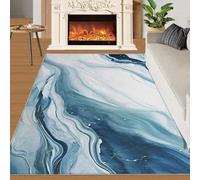 YXQAIED Rug - Marble Home Decor & Gifts, 90x120cm Area Rug, Fluid Marble Rugs for Living Room, Nordic Textured Washable Rugs for Bedroom, Indoor Carpet, Soft & Non slip