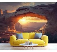 YXQAIED Sunset Wallpaper, Grand Canyon Bedroom Wall Paper, Not Self Adhesive Landscape Wallpaper for Living Room, Arch Rock 3D Large Mural & Home Decor Poster, 366x254cm