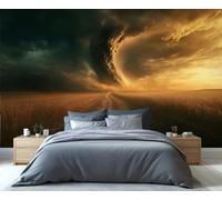YXQAIED Tornado Wallpaper, Natural Disasters Wallpaper for Bedroom Severe Weather Textured Living Room Wallpapers, Natural Landscapes 3D Photo Murals for Kitchen Decor, 366x254cm (Not Peel and Stick)
