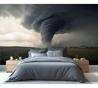 YXQAIED Tornado Wallpaper, Natural Disasters Wallpaper for Bedroom Severe Weather Textured Living Room Wallpapers, Natural Landscapes 3D Photo Murals for Kitchen Decor, 366x254cm (Not Peel and Stick)