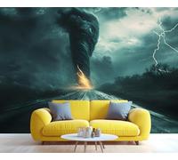 YXQAIED Tornado Wallpaper, Natural Disasters Wallpaper for Bedroom Severe Weather Textured Living Room Wallpapers, Natural Landscapes 3D Photo Murals for Kitchen Decor, 400x280cm (Not Peel and Stick)