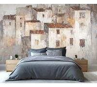 YXQAIED Vintage City Wallpaper, Cityscape Bedroom Wallpaper, French Nostalgia Wall Paper for Living Room, Not Self Adhesive Photo 3D Wall Murals & Room Decor, 100x70cm