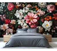YXQAIED Vintage Wallpaper, Flowers Bedroom Wall Paper, Not Self Adhesive French Countryside Wallpaper for Living Room, Plant Leaf Photo 3D Wall Murals & Room Decor, 366x254cm