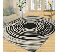 YXQAIED Visual Illusion Rugs, 70x140cm Abstract Swirls Area Rug Line Geometry Carpet, For Bedroom Soft Low Pile Non-slip Rugs for Living Room Dining Room