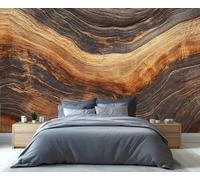 YXQAIED Wallpaper - Abstract Home Decor & Mural, Wood Grain Bedroom Wallpaper, Textured Wallpapers Mural for Living Room, Not Self-Adhesive 3D Printed Large Murals