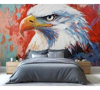 YXQAIED Wallpaper - Bald Eagle Home Decor & Mural, Eagle Bedroom Wallpaper, Graffiti Wallpapers for Living Room, Not Self-Adhesive Large Wall Murals
