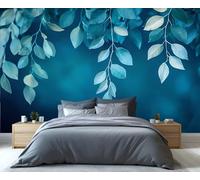 YXQAIED Wallpaper - Eucalyptus Wallpaper Mural for Bedroom, Leaves Home Decor & Large Mural, Vines Living Room Wallpapers, Not Self-Adhesive - Wall Decor