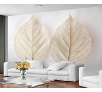 YXQAIED Wallpaper - Leaves Home Decor & Mural, Retro Leaves Bedroom Wallpaper, Modern Minimalism Wallpapers Mural for Living Room, Not Self-Adhesive 3D Printed Large Murals