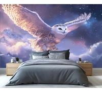 YXQAIED Wallpaper - Owl Home Decor & Mural, Animal Bedroom Wallpaper, Galaxy Eagle Wallpapers Mural for Living Room, Not Self-Adhesive 3D Printed Large Murals