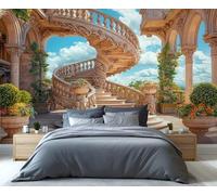 YXQAIED Wallpaper - Roman Home Decor & Mural, Luxury Palaces Bedroom Wallpaper, Italian Architecture Wallpapers Mural for Living Room, Not Self-Adhesive 3D Printed Large Murals