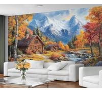 YXQAIED Western Wallpaper - Forest Cabin Wallpaper for Living Room, Natural Landscape Custom Wallpapers, 3D Wall Murals for Bedroom Home Decor (Not Peel and Stick)