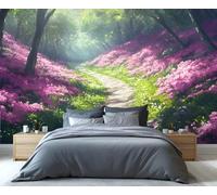 YXQAIED Wildflowers Wallpaper, Forest Mural Wallpaper, Spring Flowers Not Self-Adhesive Large Wall Murals for Living Room Bedroom Home Decor, 200x140cm