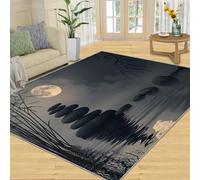 YXQAIED Zen Door Mat - 60 x 90 cm Meditation Kitchen Rug, Zen Stone Rug for Entryway, Washable & Non Slip & Soft Small Carpet for Home Decor
