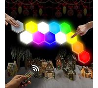 YXQUA Hexagonal Wall Light Modular Touch Sensitive Lights Creative Geometry Assembly LED Hexagon Lights Suitable for Iving Room,Bedrooms,DIY Lovers, Gifts (6 Pack)