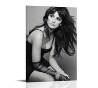 YXRONG Actor Penelope Cruz_ Poster Decoration Oil Painting Canvas Poster Art Painting Bedroom Decoration 12x18inch(30x45cm) Frame-style