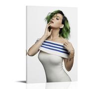 YXRONG Katy Perry 4 Singer Music Album Poster Decoration Oil Painting Canvas Poster Art Painting Bedroom Decoration 08x12inch(20x30cm) Frame-style