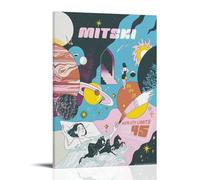 YXRONG Mitski 1 Singer Music Album Poster Decoration Oil Painting Canvas Poster Art Painting Bedroom Decoration 08x12inch(20x30cm) Frame-style