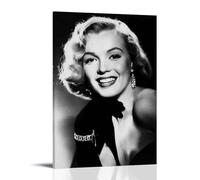YXRONG Movie Actor Marilyn Monroe 3 Poster Decoration Oil Painting Canvas Poster Art Painting Bedroom Decoration 16x24inch(40x60cm) Frame-style