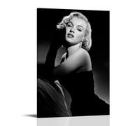 YXRONG Movie Actor Marilyn Monroe Poster Decoration Oil Painting Canvas Poster Art Painting Bedroom Decoration 16x24inch(40x60cm) Frame-style