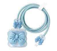 YXRRVING 3d Pink Bow Gradient Color Clear Soft Silicone Charger For 11 12 Charge Fast Charger S P2f3 18w-20w Cover