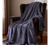 YXRS Large Fleece Throw Blanket 60 x 160 cm Throw All Season Use Fleece Blanket for Sofa Super Soft Warm Cosy for Sofa Couch Single Size, Dark Grey