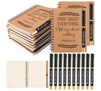 YXSJAS 20 Pcs Christian Gifts Bulk Bible Verse Spiral Notebooks Sunday School Mini Pocket Notepads Religious Prayer Scripture Pens for Church Men Women Scripture Prayer Bible Study Supplies