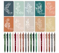 YXSJAS 20 Sets/40 Pcs Employee Appreciation Gifts Bulk Inspirational Notebooks with Ballpoint Pens Bulk Thank You Gifts for Colleagues Staff Volunteer Teacher Pocket Favor Office