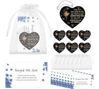 YXSJAS 20 Sets Funeral Favors for Guests Heart Charms Memorial Prayer Cards for Celebration of Life Favors Funeral Keepsakes for a Memorial Service Funeral Products Church Funeral Prayer Gifts