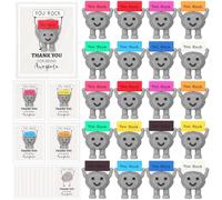 YXSJAS 20 Sets You Rock Mini Figures Tiny Positive You Rock Stone Figurines Decor Miniature Birthday Encouragement Motivational Gifts Include 20 Card Bag for Teacher Coworker Staff (60,Multicolor)