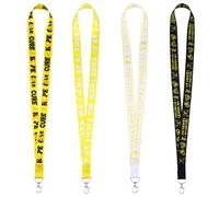 YXSJAS 4 Pcs Yellow Awareness Lanyards Childhood Cancer Awareness Lanyard With Metal Clip Mental Health Lanyard Ribbon Awareness Cancer Neck Lanyard for Charity Fundraiser Keychain Phone Holder