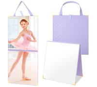 YXSJAS Frameless Travel Hanging Mirror Foldable Backstage Hanging Mirror Acrylic Material 24x11 Inch Foldable Mi-rror for Travel Dance Competition Home Fitness Gift