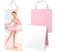 YXSJAS Frameless Travel Hanging Mirror Foldable Backstage Hanging Mirror Acrylic Material 24x11 Inch Foldable Mi-rror for Travel Dance Competition Home Fitness Gift