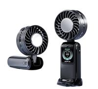 YXSPHM Handheld Portable Turbo Fan with Ice Cooler, Speed (1-100) 4000mAh Rechargeable Personal Fan [16H Cooling Time] Battery Operated Mini Small Pocket Fans 20000 RPM Powerful Foldable Hand Fans