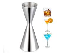 YXT&BEYOND Premium Japanese One-Piece Cocktail Jigger 30/60ml, Professional Spirit Measure, Drinks Measures for Spirits, Thick 304 Stainless Steel for Home & Pro Bars, Elegant Silver Finish