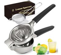 YXT&BEYOND Premium Large Lemon Squeezer Manual, Stainless Steel Lemon Juicer Hand with Strainer, Lemons/Oranges/Lime/Citrus Juicer Press, Heavy Duty Fruit Lime Squeezer Kitchen Accessories