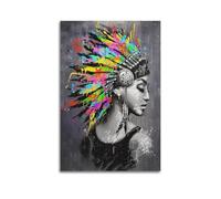 YXWOYNHY African Woman Art Poster Poster Decorative Painting Canvas Wall Posters And Art Picture Print Modern Family Bedroom Decor Posters 16x24inch(40x60cm)