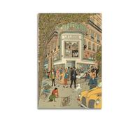 YXWOYNHY Anime Poster - The Adventures of Tintin Decorative Canvas Wall Art 24x36inch (60x90cm) - Modern Family Bedroom Decor