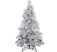 YXWYXWA 4FT Artificial,Unlit Xmas Tree Full Spruce Hinged Tree With Pine Needles Snow Flocked,No Tools Best Holiday Decor Fashionable