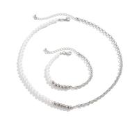 YXWYXWA 9 Inch Jewelry Set: Silver Necklace & Bracelet with Lobster Claw Clasp - Unique Gift for Men, Women, Friends & Families