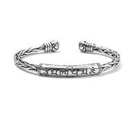 YXWYXWA 999 Full Silver Six Words Mantra Couple with Adjustable Retro Punk Sterling Silver Men's Jewelry High-end Good Luck Gift.