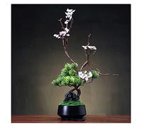 YXWYXWA Artificial Bonsai Tree Artificial Bonsai Tree，18 Inches Potted Artificial House Plants, Beautiful Pine Tree Bonsai Plant, for Decoration Desktop Display Artificial Bonsai (Color : D)