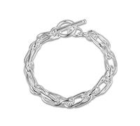 YXWYXWA Bracelet 925 Silver Bracelets for Women Link Chain Bracelet Bangles Wristband Fashion Jewelry Accessories