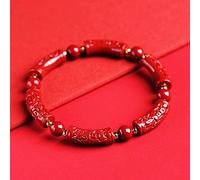 YXWYXWA Bracelet Beaded bracelets,Protection Bracelets for Men Women，Feng Shui Bracelet Natural Cinnabar Lucky Bead Bracelet Good Luck for Women Lucky Charm Reiki Meditation Bracelet Ward Off Evil