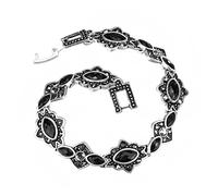 YXWYXWA Bracelet Fashion Bracelets Fashion Silver Color Bracelets for Women Bohemian Ethnic Charm Black Resin Bracelets & Bangles Vintage Jewelry Bracelets