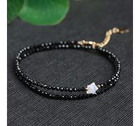 YXWYXWA Bracelet Feng Shui Black Spinel Wealth Bracelet Reiki Crystal Bracelet Spiritual Chakra Bracelet Amulet Lucky Adjustable Ward Off Evil Bracelet Men Women,Style a