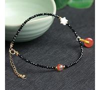YXWYXWA Bracelet Feng Shui Black Spinel Wealth Bracelet Reiki Crystal Bracelet Spiritual Chakra Bracelet Amulet Lucky Adjustable Ward Off Evil Bracelet Men Women,Style a