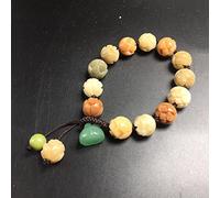 YXWYXWA Bracelet Feng Shui Bracelet Pipal Bracelet Aventurine Jade Pod Charm Bracelet Handmade Chinese Antique Bracelet Vintage Adjustable Amulet for Zen Meditation Good Luck Man Woman