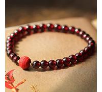 YXWYXWA Bracelet Feng Shui Red Garnet Wealth Bracelet Authentic Cinnabar Jewelry Healing Chakra Meditation Crystal Reiki Amulet Lucky Wealth Ward Off Evil Spirits Bracelet Gifts for Women Men